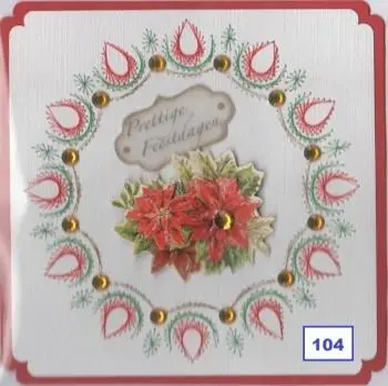 Laura's Design Digital Embroidery Pattern - Teardrop Wreath 1