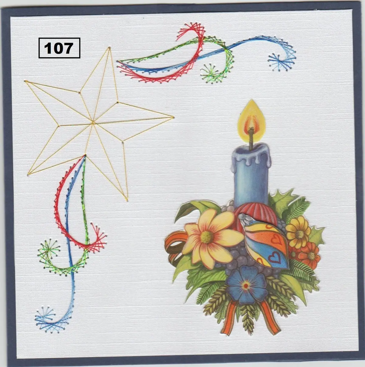 Laura's Design Digital Embroidery Pattern - Large Star Corner 1