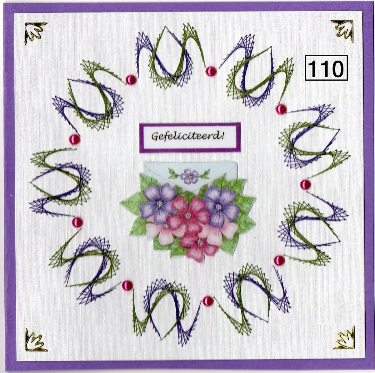 Laura's Design Digital Embroidery Pattern - Tulip Wreath 1
