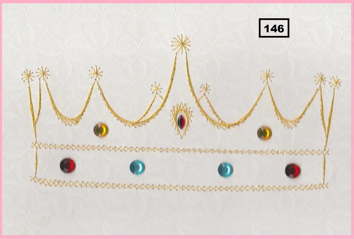 Laura's Design Digital Embroidery Pattern - Crown 1