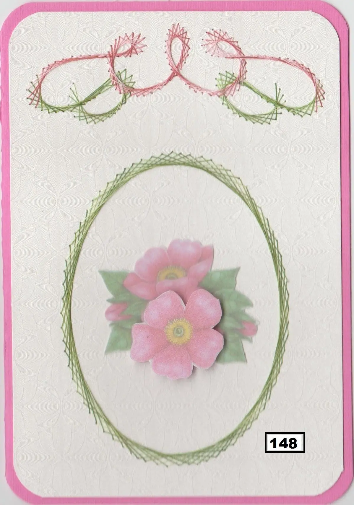 Laura's Design Digital Embroidery Pattern - Oval Frame & Flourish 1