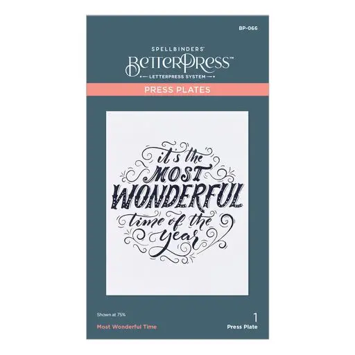 Most Wonderful Time Press Plate From The Betterpress Christmas Collection 1