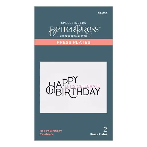 Happy Birthday Celebrate Press Plate From The Betterpress Collection 1